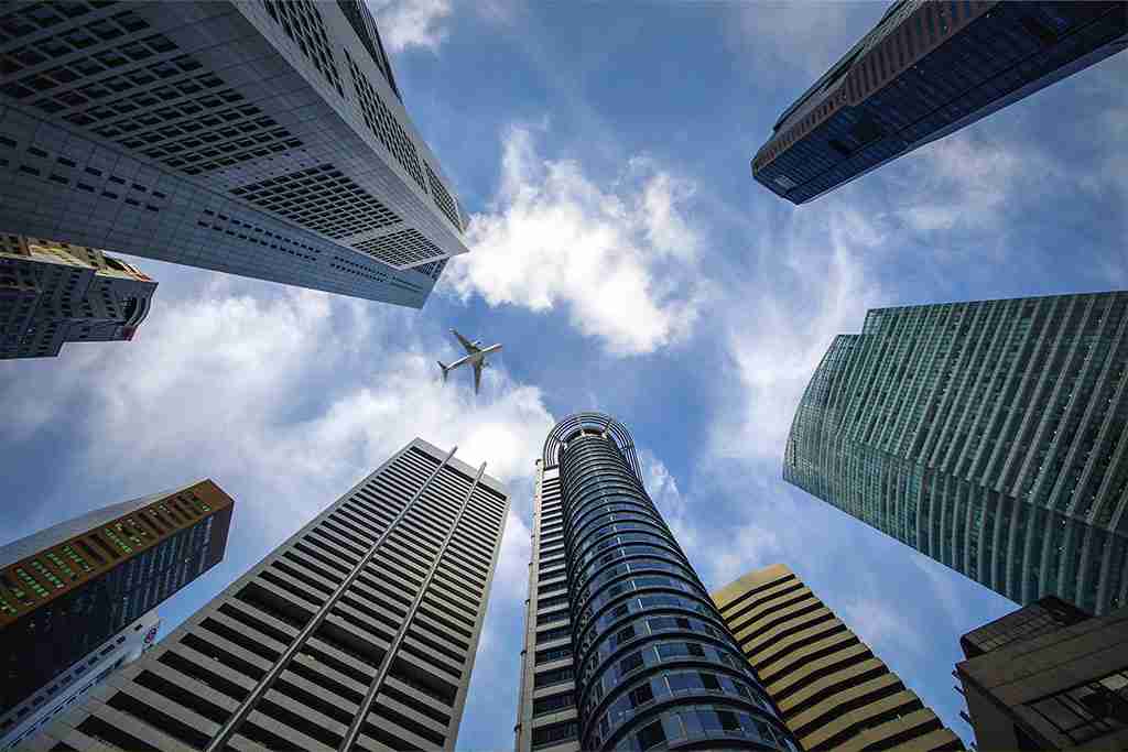 Singapore skyline and healthcare access
